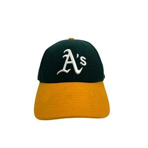 VINTAGE OAKLAND A'S STRAPBACK HAT 47 BRAND MLB CAP Athletics Baseball Green Gold